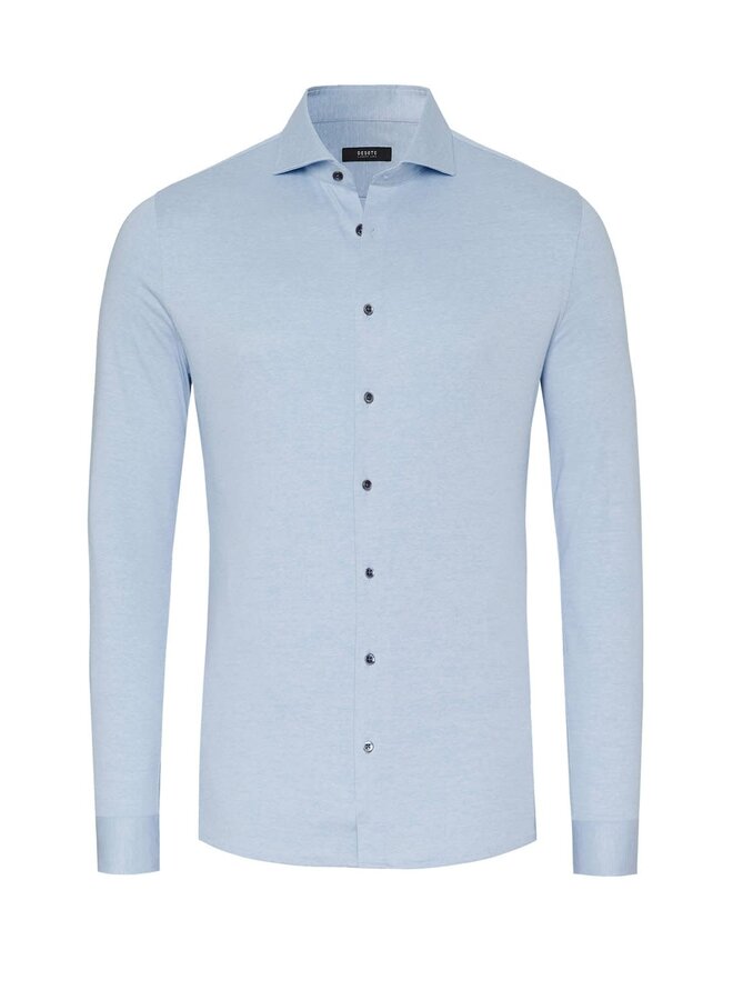 Overhemd Luxury Line Knitted 30008-30 col 507 Lichtblauw
