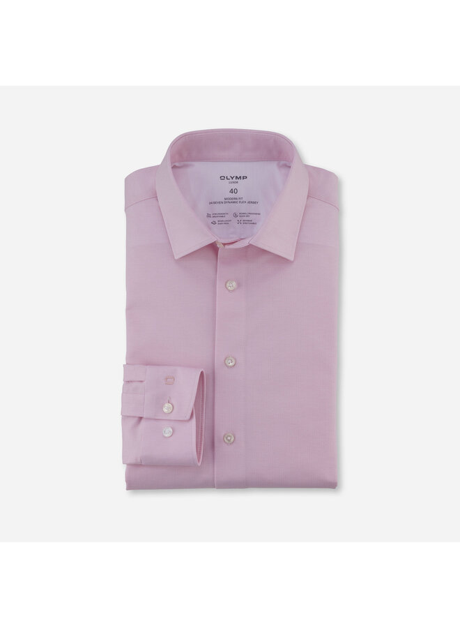 Overhemd Knitted 24/7 Modern-Fit Roze 1279 64 30