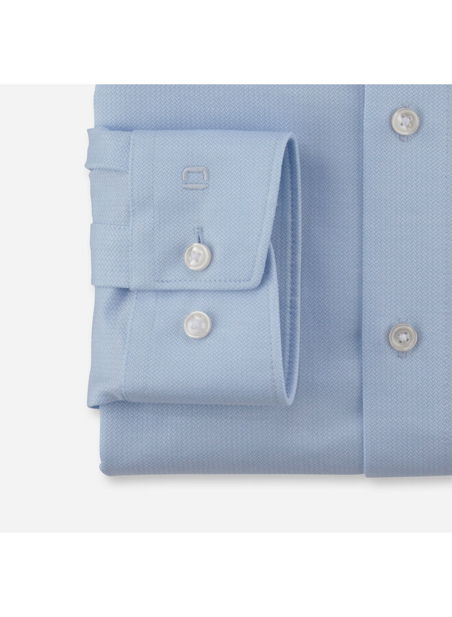 Overhemd Knitted 24/7 Modern-Fit Lichtblauw 1279 64 11