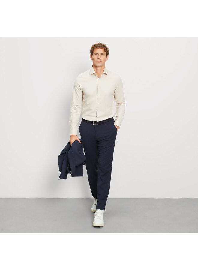 Overhemd Beige Body Fit Climate Control Dynamic Flex 0734 64 22