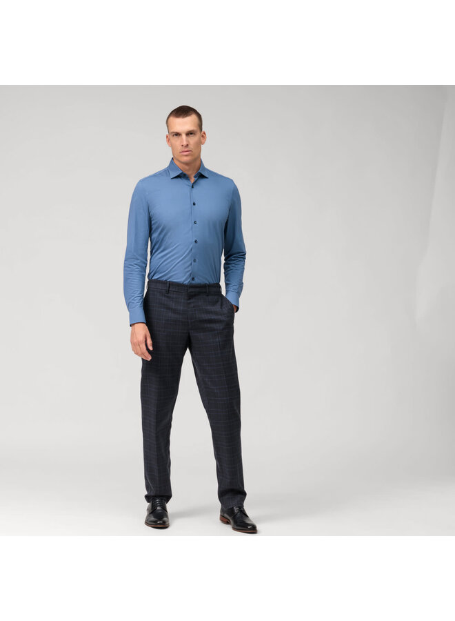 Overhemd Knitted 24/7 Body-Fit Blue Grey 2008 64 17