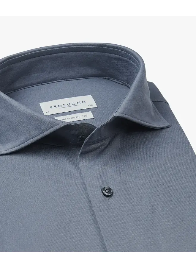 Overhemd Japanese Knitted Denim Blauw PPWH10001D