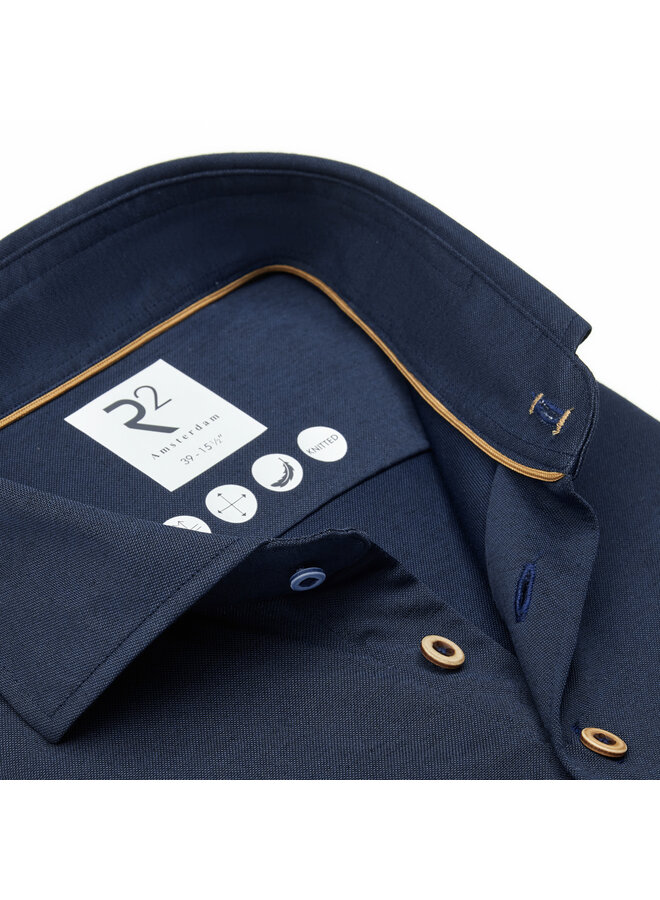 Overhemd Knitted 128 WSP 019 col 010 Navy