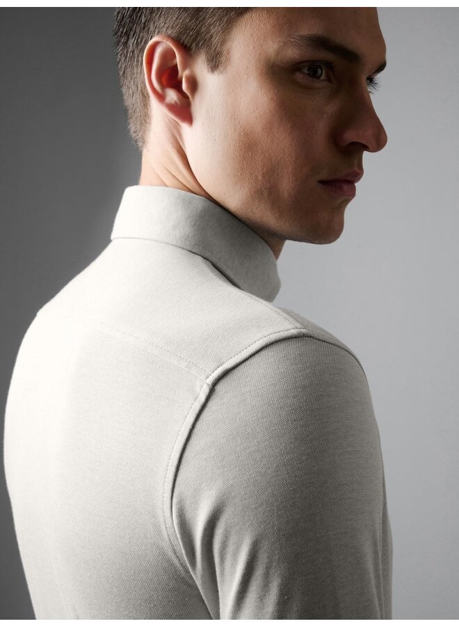 Overhemd Essential Hai Knitted 87007-3 color 804 Beige -Zand