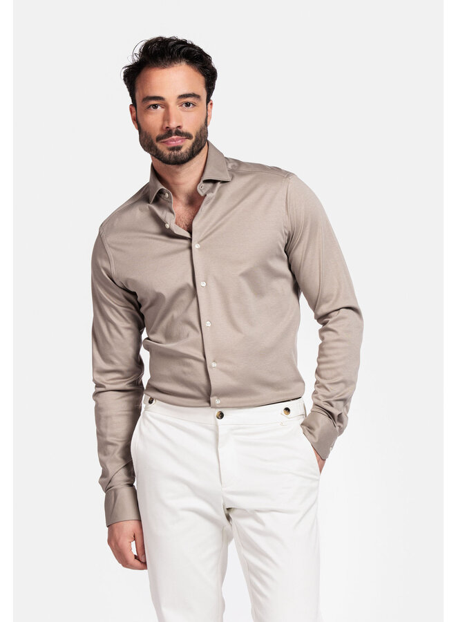 Overhemd Knitted 517806 col 81 Taupe