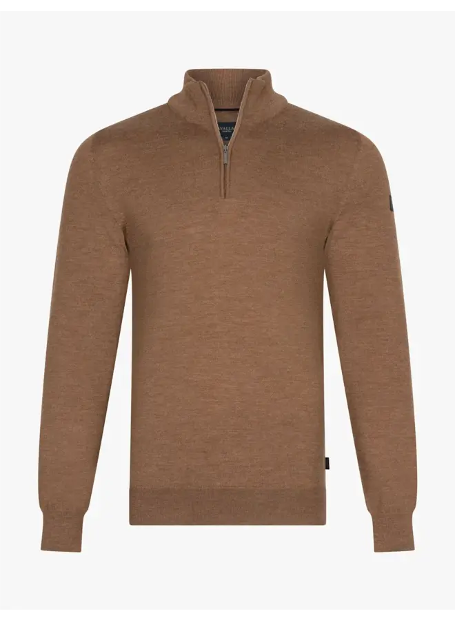 Merino Half Zip Pullover 118255000 Kleur 830000 Camel