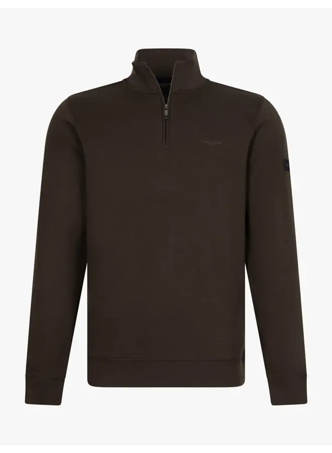 Marcio Half Zip Sweat 120255015 Kleur 800000 Brown
