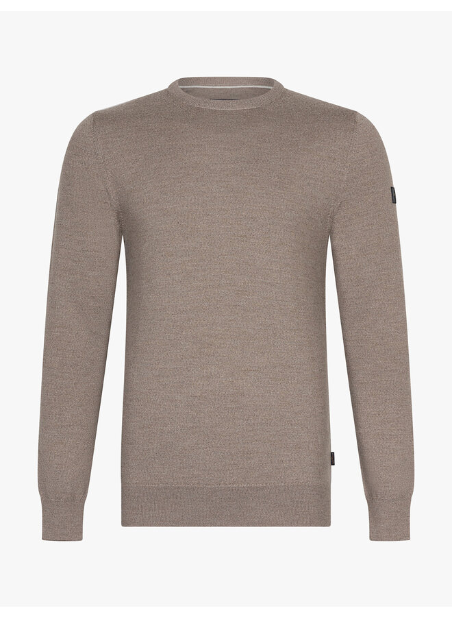 Merino Round Neck Pullover 118255002 Kleur 810000 Sand