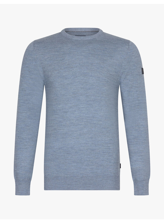 Merino Round Neck Pullover 118255002 Kleur 970000 Grey Blue