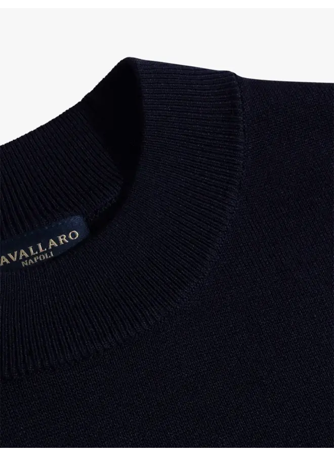 Milacio Turtle Neck Pullover 118255032 Kleur 699000 Dark Blue