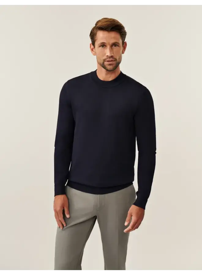 Milacio Turtle Neck Pullover 118255032 Kleur 699000 Dark Blue