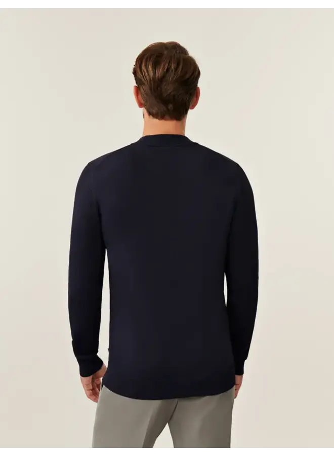 Milacio Turtle Neck Pullover 118255032 Kleur 699000 Dark Blue