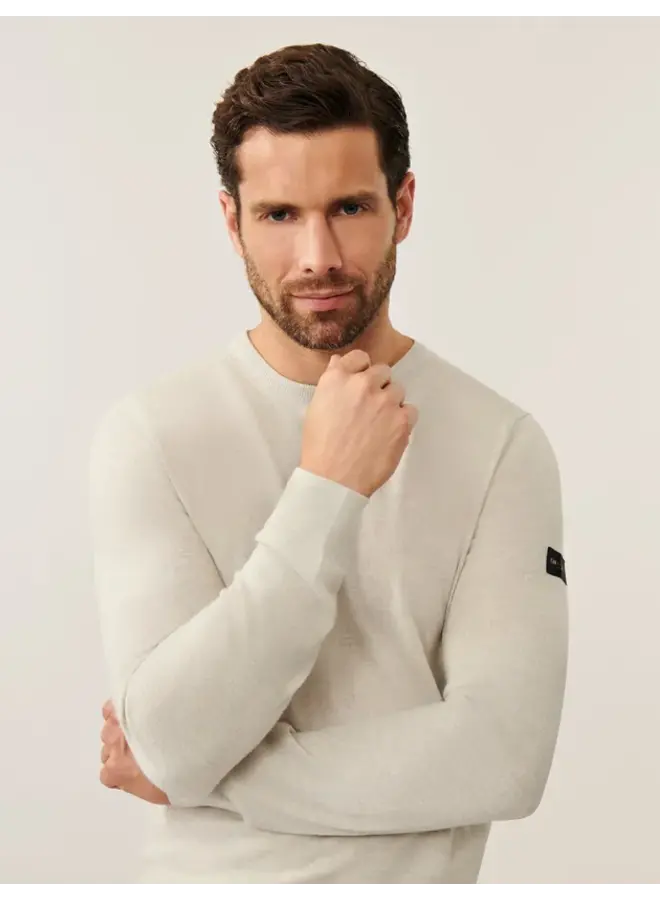 Merino Round Neck Pullover 118255002 Kleur 180000 Kit