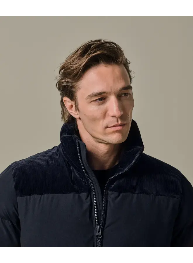 Jas Corduroy Puffer 2Tone Dark Blue PPWU30011B