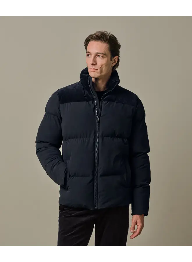 Jas Corduroy Puffer 2Tone Dark Blue PPWU30011B
