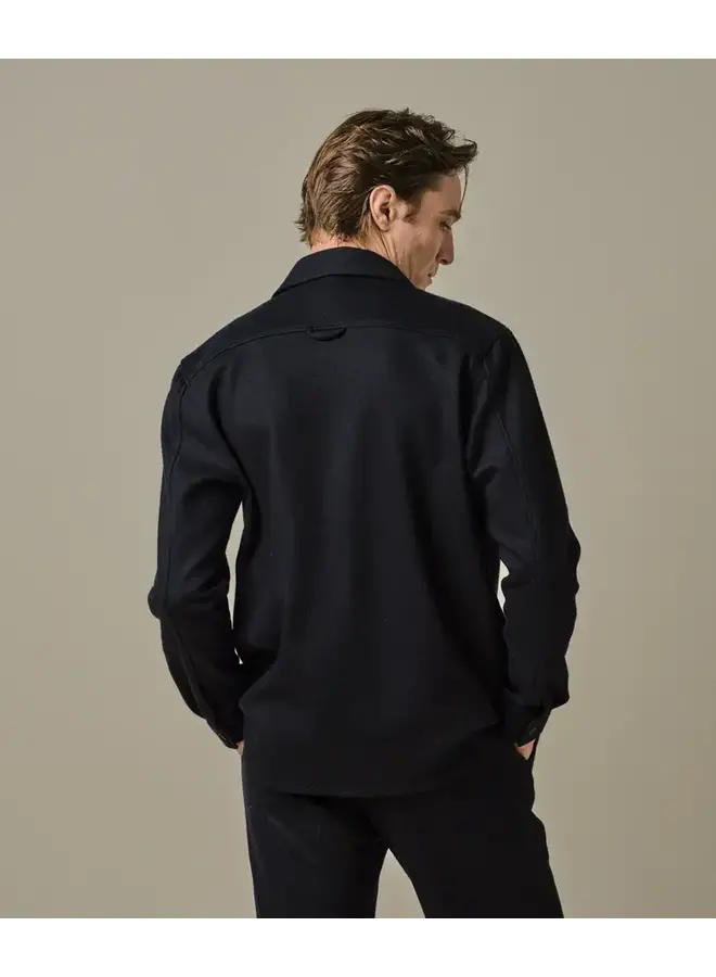 Overshirt Wol Knitted Navy PPWF30002E