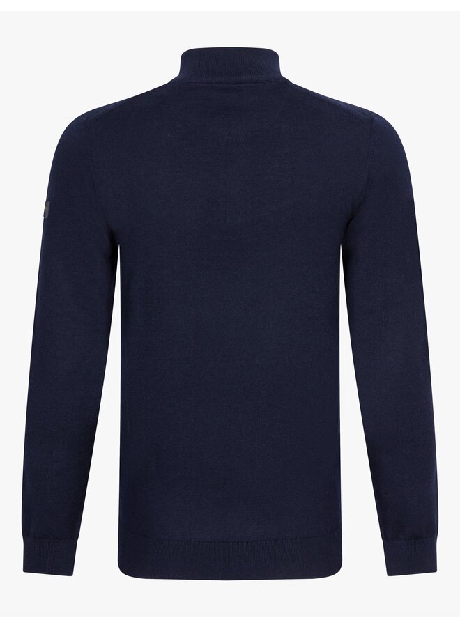 Merino Half Zip Pullover 118255000 Kleur 699000 Dark Blue