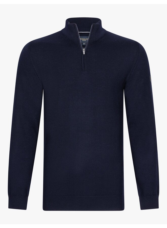 Merino Half Zip Pullover 118255000 Kleur 699000 Dark Blue