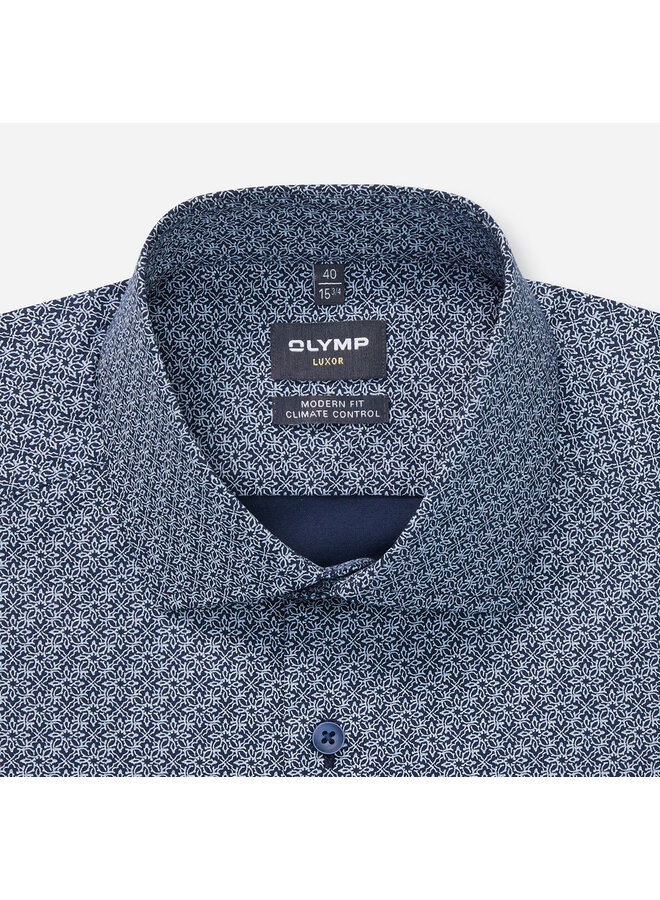 Overhemd Modern-Fit Print Marineblauw 1308 84 18
