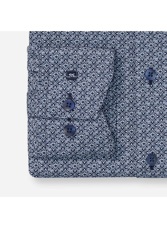 Overhemd Modern-Fit Print Marineblauw 1308 84 18