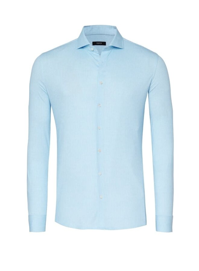 Overhemd Knitted Luxury Hai Line 91708-30 Col. 627 Aqua Abstract Stripes