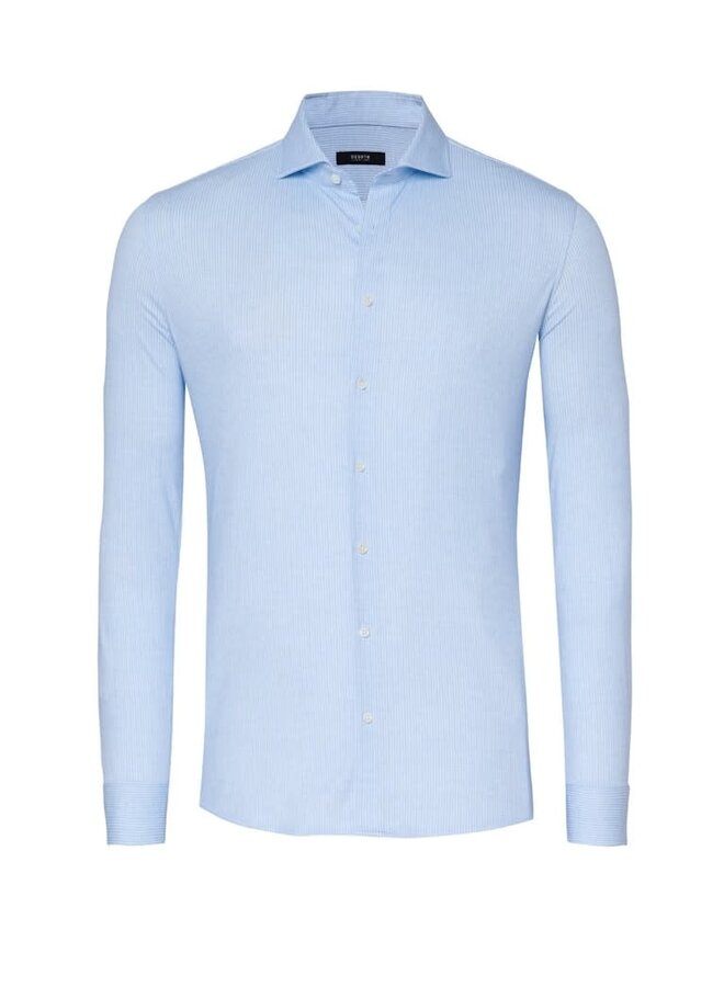 Overhemd Knitted Luxury Hai Line 91708-30 Col. 557 Light Blue Abstract Stripes