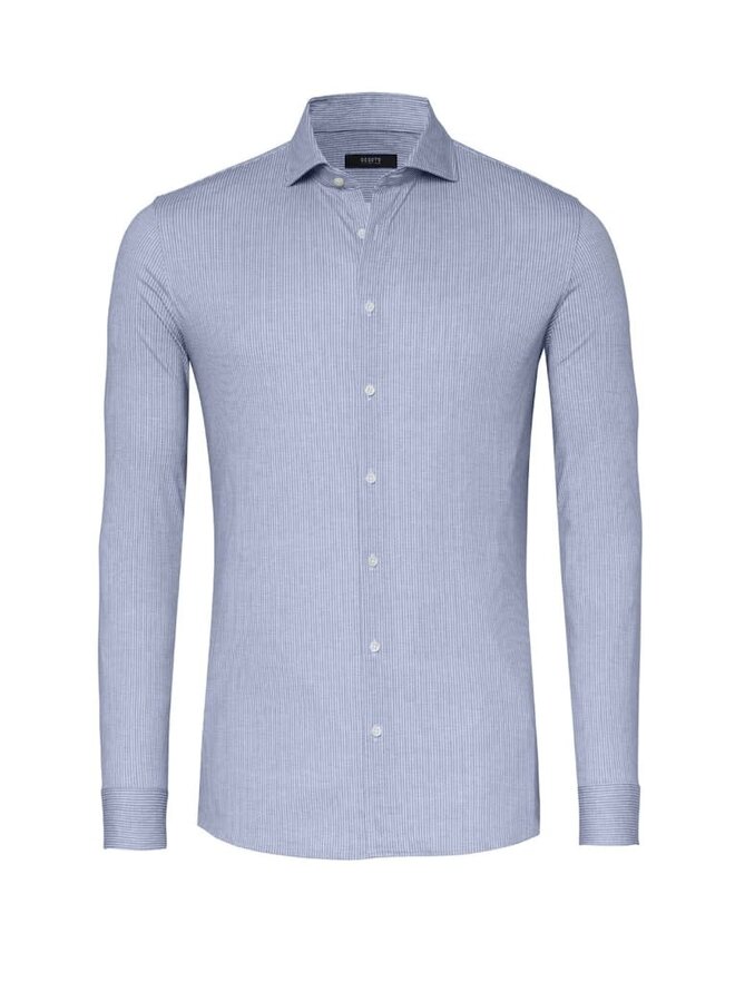 Overhemd Knitted Luxury Hai Line 91708-30 Col. 579 Blue Abstract Stripes