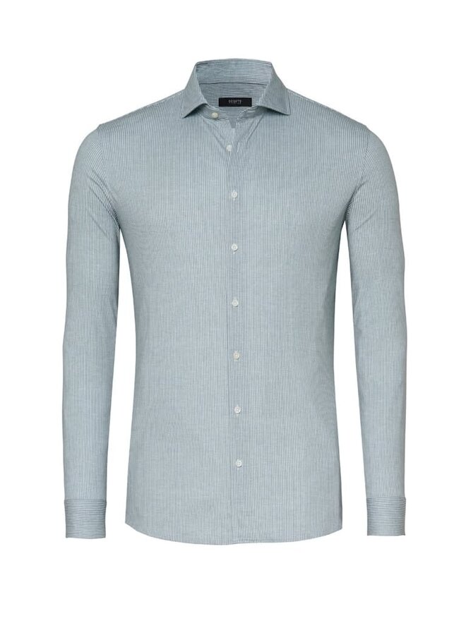 Overhemd Knitted Luxury Hai Line 91708-30 Col. 642 Green Abstract Stripes