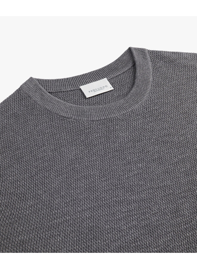 Pullover Crewneck Structuur Grey PPWJ30039D