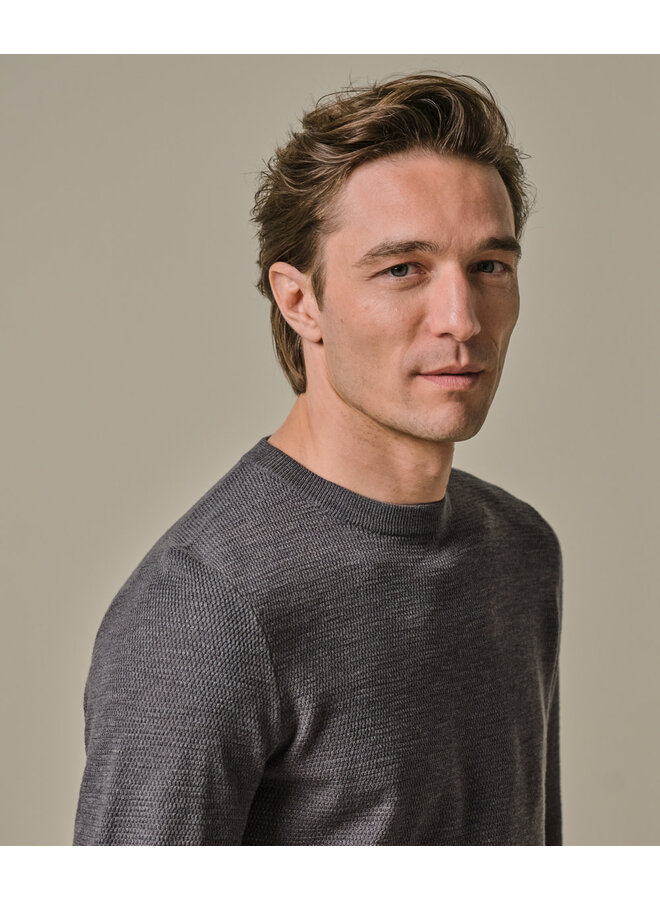 Pullover Crewneck Structuur Grey PPWJ30039D