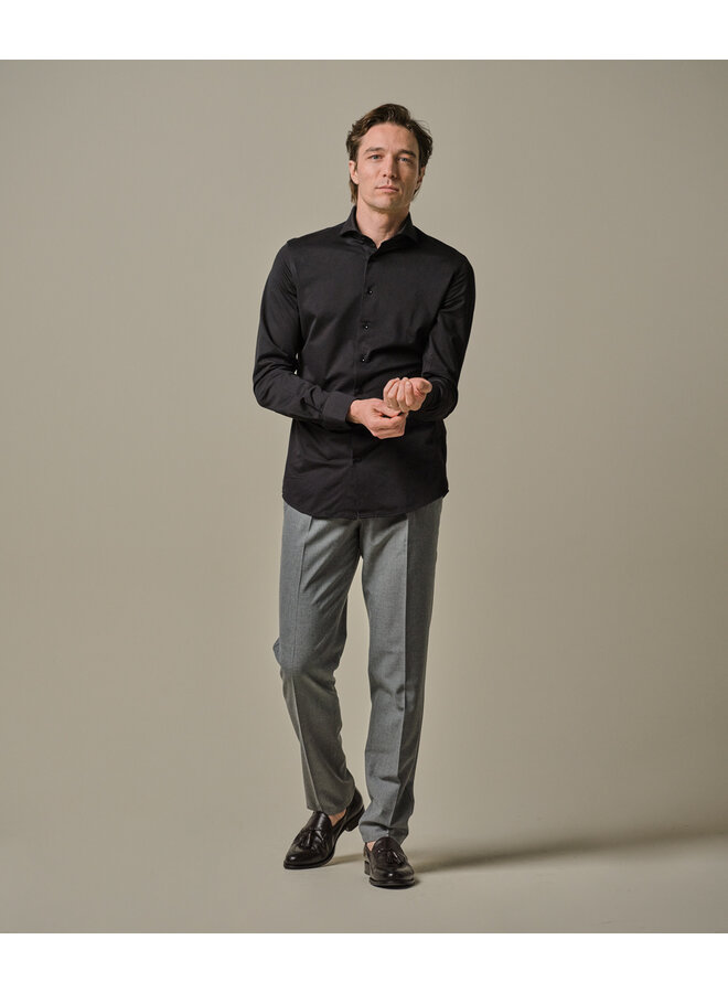 Overhemd Japanese Knitted Zwart PP2HC10011