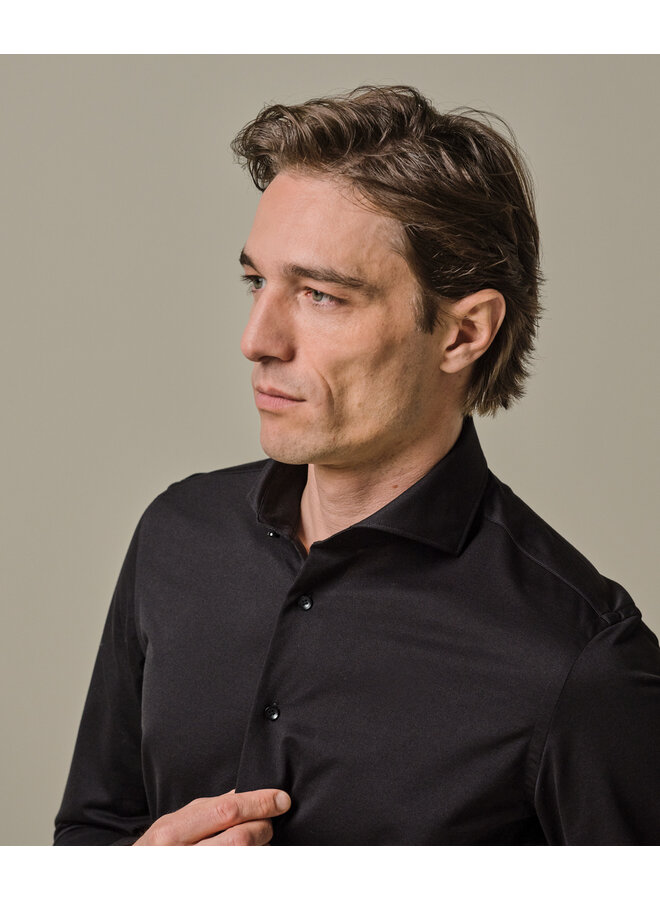 Overhemd Japanese Knitted Zwart PP2HC10011