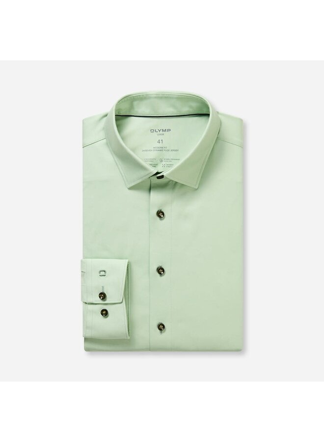 Overhemd Knitted 24/7 Modern-Fit Licht Groen 1202 64 40