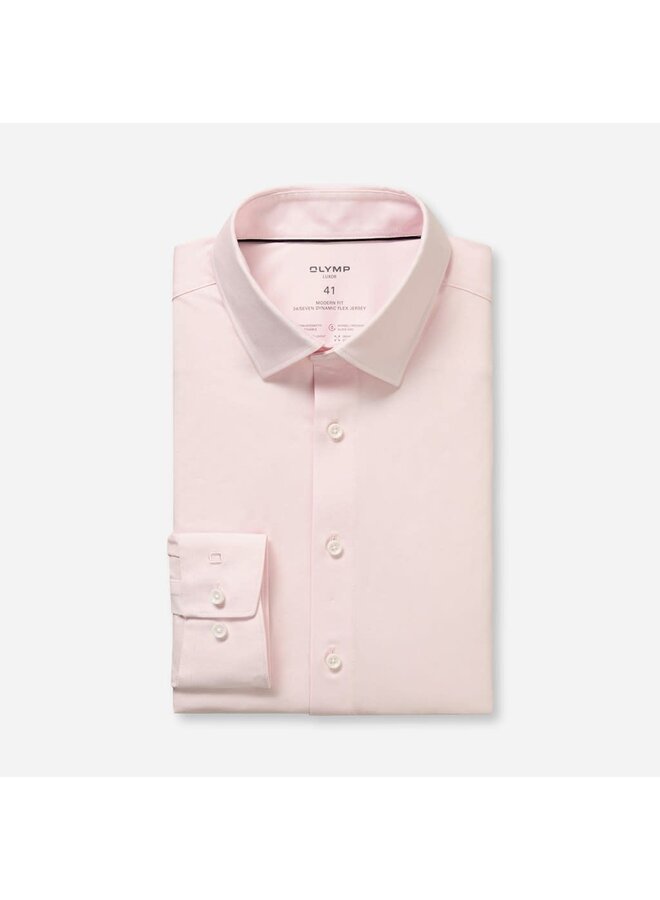 Overhemd Knitted 24/7 Modern-Fit Licht Roze 1202 64 31