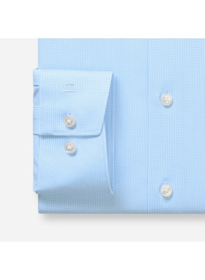 Overhemd Knitted 24/7 Modern-Fit Structuur Licht Blauw 1231 84 11