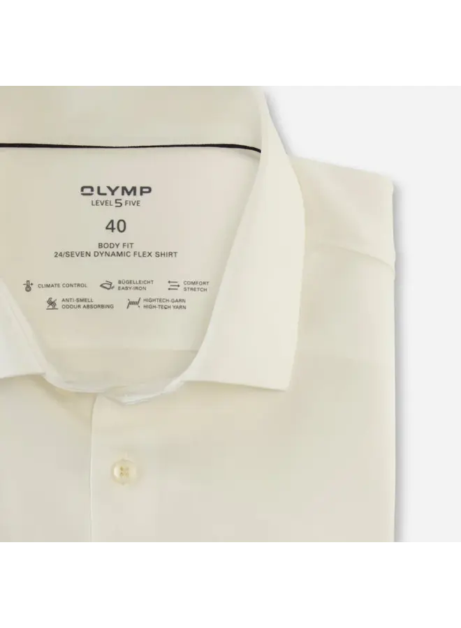 Overhemd Ecru Body Fit Climate Control Dynamic Flex 0734 64 20