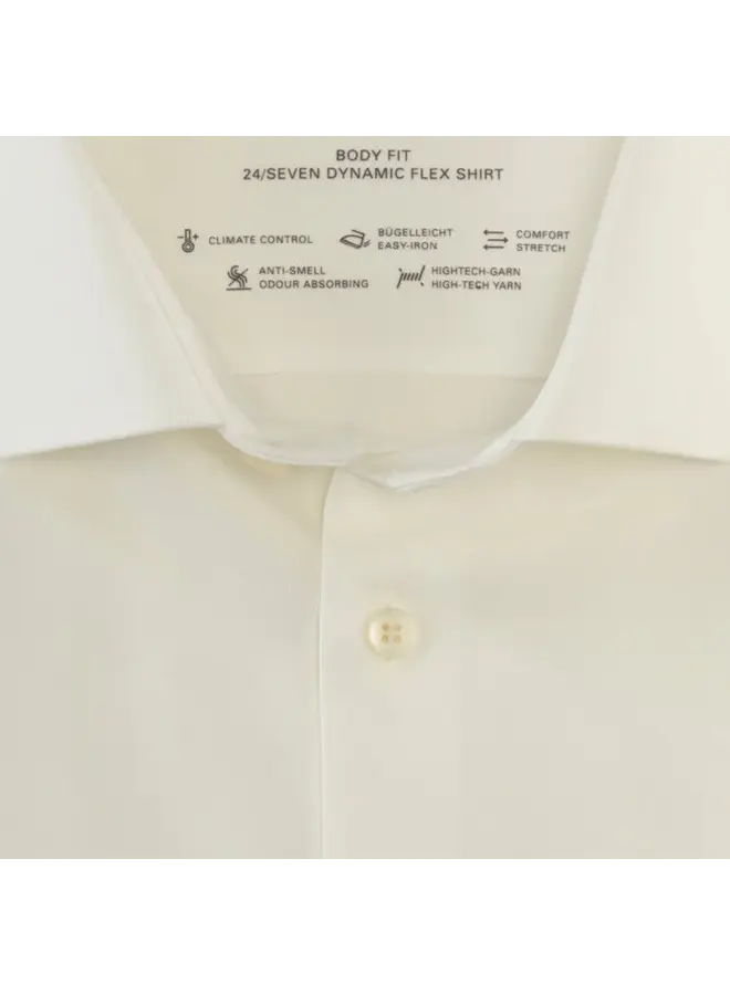 Overhemd Ecru Body Fit Climate Control Dynamic Flex 0734 64 20