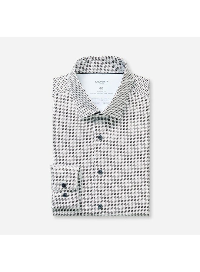 Overhemd Knitted 24/7 Modern-Fit Printje Nougat 1354 14 27