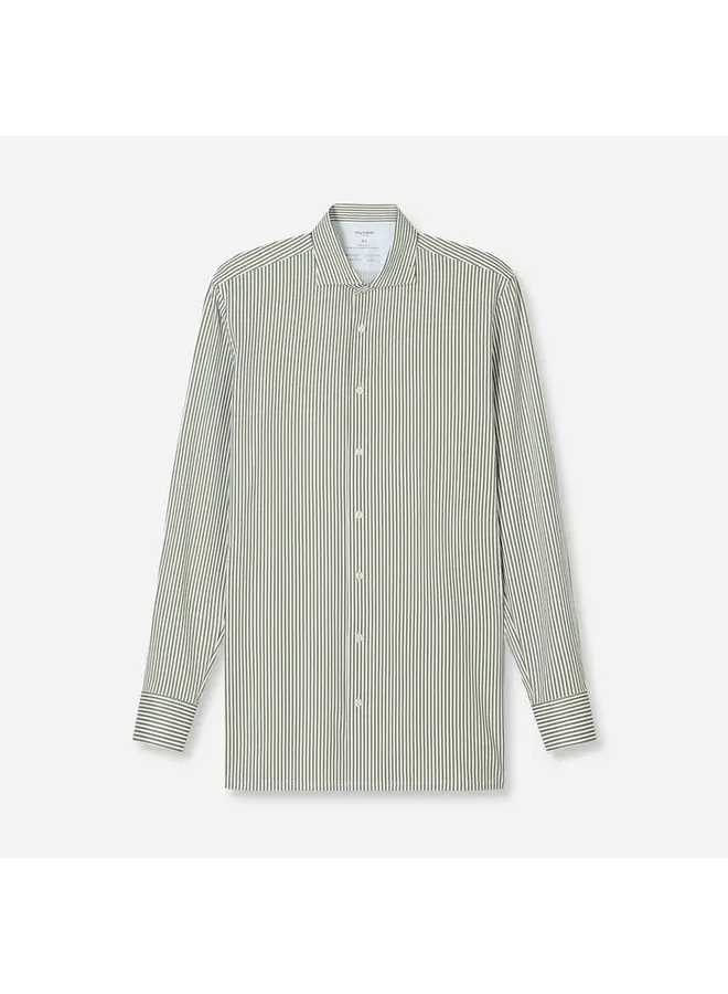 Overhemd Knitted 24/7 Modern-Fit Streep Groen 1232 84 48