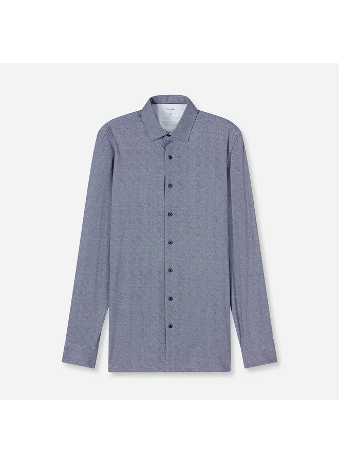 Overhemd Knitted 24/7 Modern-Fit Structuur Marine Blauw 1231 84 18