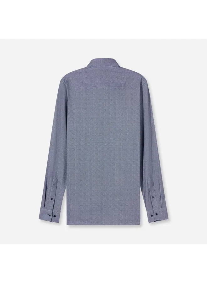 Overhemd Knitted 24/7 Modern-Fit Structuur Marine Blauw 1231 84 18