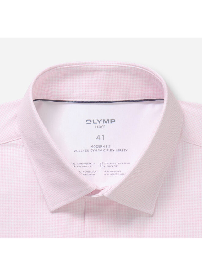 Overhemd Knitted 24/7 Modern-Fit Structuur Licht Roze 1231 84 31