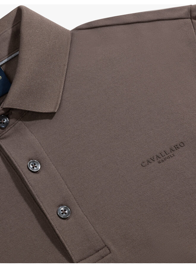 Basso Polo Lange Mouw 116261015 Kleur 880000 Dark Taupe