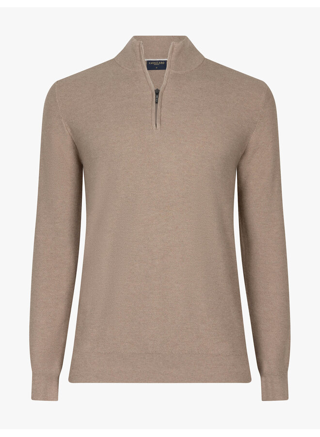 Levanzio Half Zip Trui 118261000 Kleur 840000 Taupe