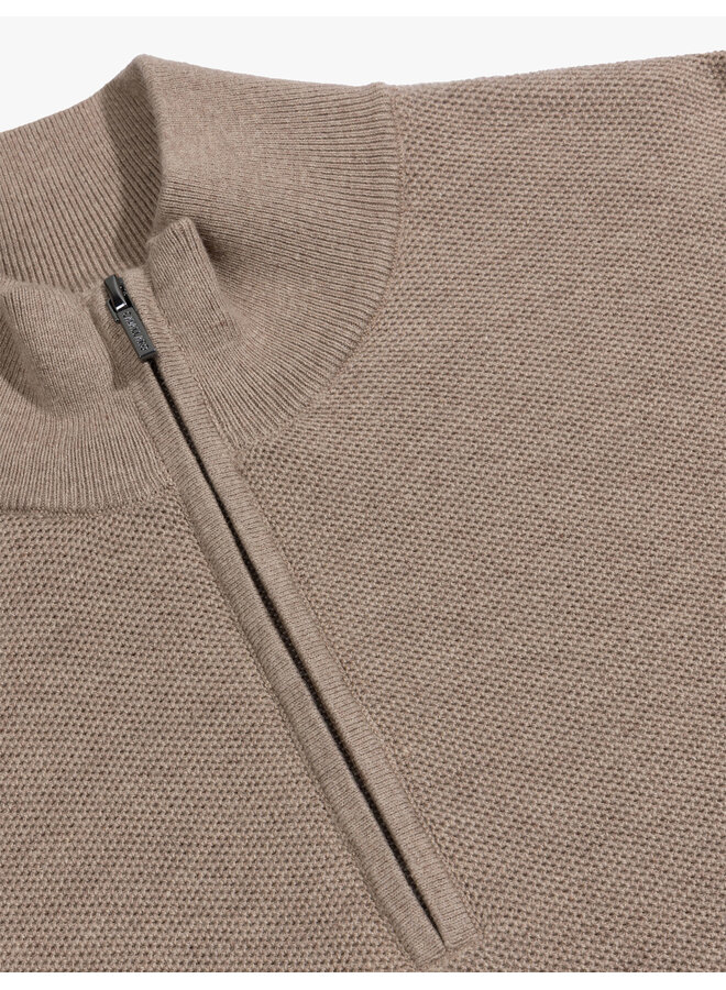 Levanzio Half Zip Trui 118261000 Kleur 840000 Taupe