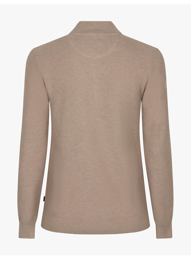 Levanzio Half Zip Trui 118261000 Kleur 840000 Taupe