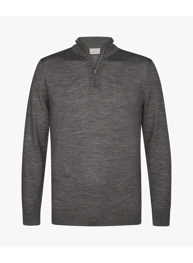Pullover Half Zip Merino Wol PP2J00012B Grey