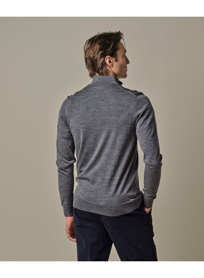 Pullover Half Zip Merino Wol PP2J00012B Grey