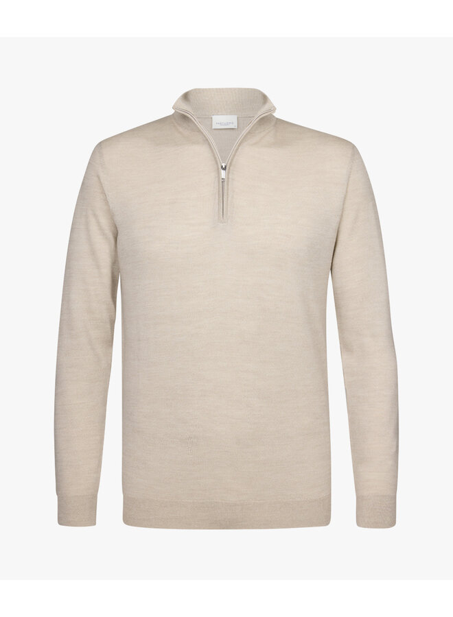 Pullover Half Zip Merino Wol PP2J00012D Beige