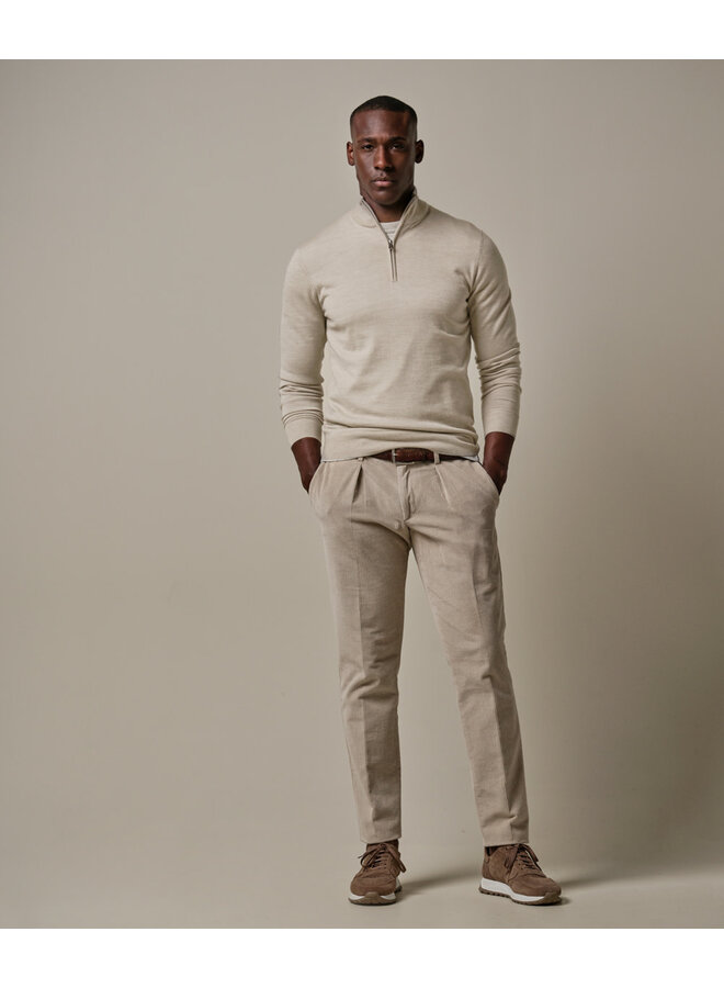 Pullover Half Zip Merino Wol PP2J00012D Beige